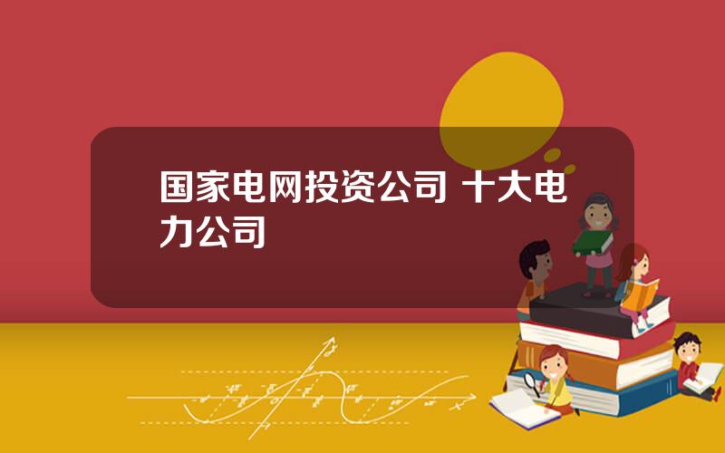 国家电网投资公司 十大电力公司